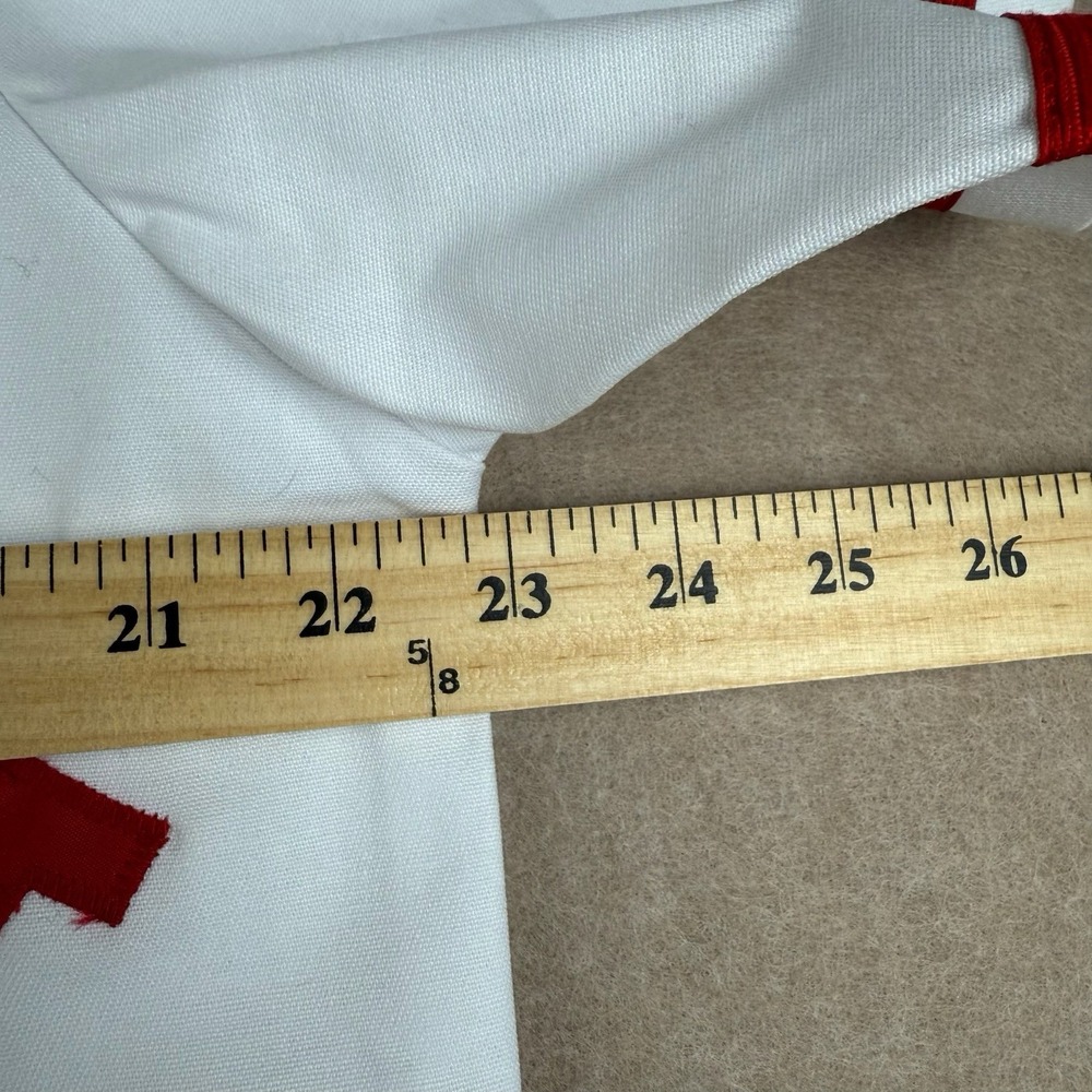 TShirt Museum USA Baseball Jersey Men's M TWA East Flinn #1 White Red Cotton - Picture 11 of 14